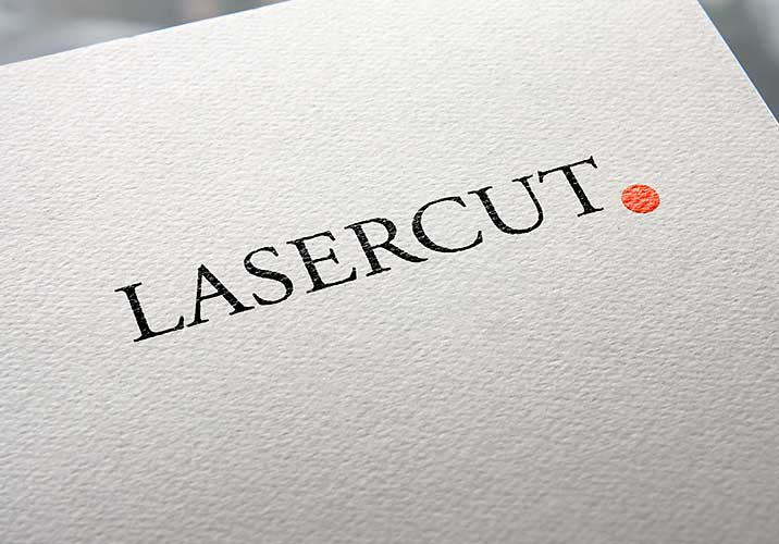 Lasercut printed logo design