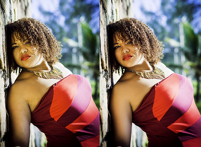 slim face coloring before after